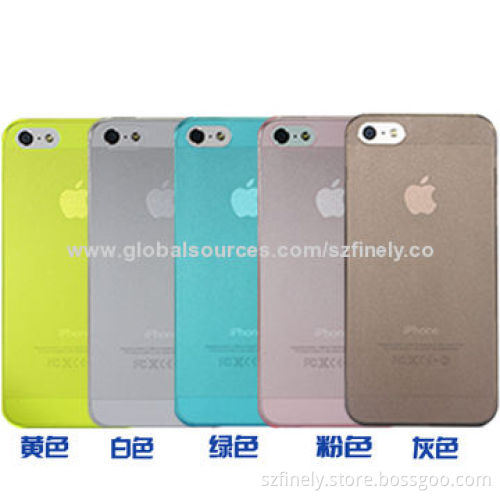 Ultra-thin PC Cases for iPhone 5/5S with 0.5mm Thickness, Various Colors Available